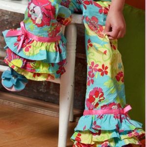 Servane Barrau Designs spring garden pants Sz 4-5 Brand New